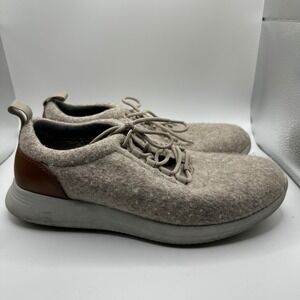 Johnston & Murphy Men's Wool Blend Casual Sneakers‎ Size 8.5M Taupe Lace Up